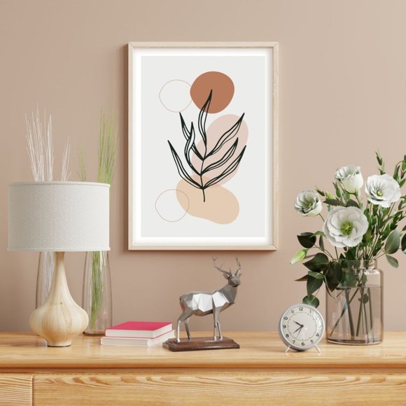 Modern Minimalist Abstract Boho Wall Art Print Home Decor [No Frame] - Picture 2 of 6